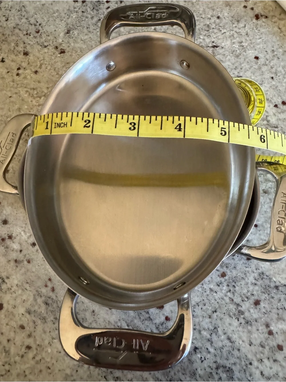 ALL CLAD MINI CASSEROLE PANS OVAL STAINLESS STEEL LIKE NEW CAPACITY IS 16 oz
